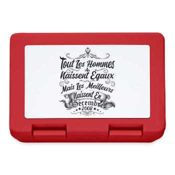 les meilleurs naissent en décembre / Décembre 2008 - Boîte à goûter - rouge - Devant