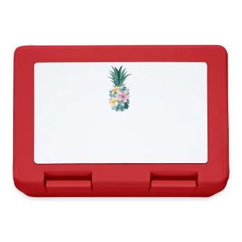 Aloha Pineapple Flower Design For Beach Lovers - Lunchbox - red - Front