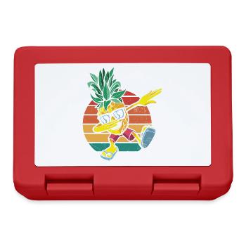 Dabbing Pineapple Sunglasses Design For The - Lunchbox - red - Front