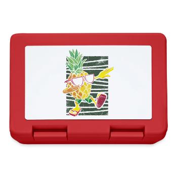 Abtupfendes Ananas-sonnenbrillen-design Für Den - Brotdose - Rot - Vorne