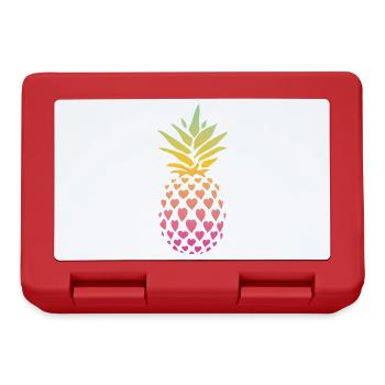 Ananas-herz-design Für Strandliebhaber Ananas - Brotdose - Rot - Vorne