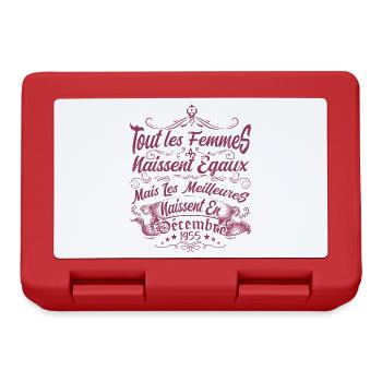 les meilleures naissent en décembre, Décembre 1955 - Boîte à goûter - rouge - Devant