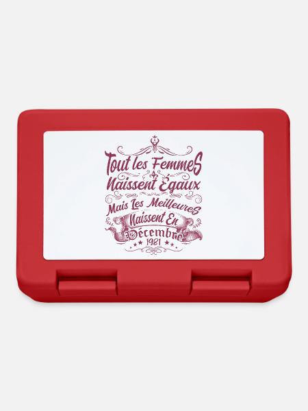 les meilleures naissent en décembre, Décembre 1981 - Boîte à goûter - rouge