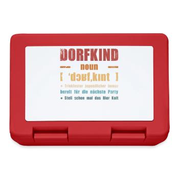 Dorfkind und stolz drauf. Dorfkind - Brotdose - Rot - Vorne