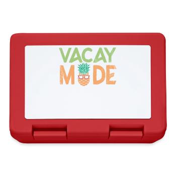 Vacay Mode Ananas Design Für Strandliebhaber - Brotdose - Rot - Vorne
