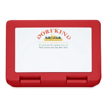 Dorfkind und stolz drauf. Dorfkind - Brotdose - Rot - Vorne