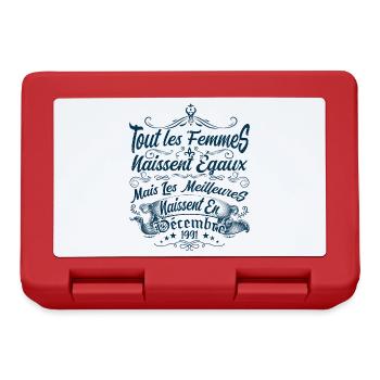 les meilleures naissent en décembre, Décembre 1991 - Boîte à goûter - rouge - Devant