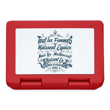 les meilleures naissent en décembre, Décembre 1999 - Boîte à goûter - rouge - Devant