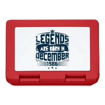 Legends Are Born In December 1986 - Boîte à goûter - rouge - Devant