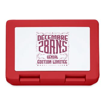 Anniversaire Décembre 28 ans, Cadeau Anniversaire - Boîte à goûter - rouge - Devant