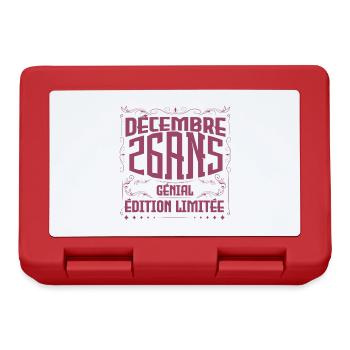 Anniversaire Décembre 26 ans, Cadeau Anniversaire - Boîte à goûter - rouge - Devant
