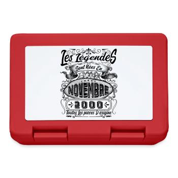 Les Légendes Sont Nées En Novembre 2000 Cadeau - Boîte à goûter - rouge - Devant