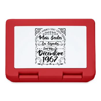 Légendes Sont Nées En Décembre 1967, Anniversaire - Boîte à goûter - rouge - Devant