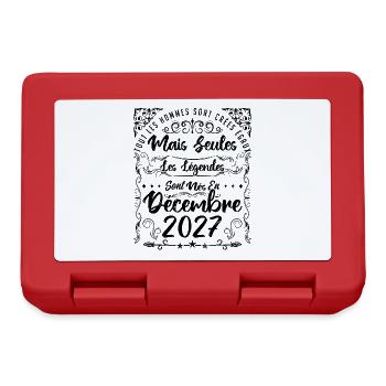 Légendes Sont Nées En Décembre 2027, Anniversaire - Boîte à goûter - rouge - Devant