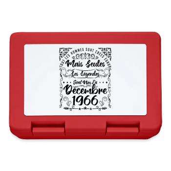 Légendes Sont Nées En Décembre 1966, Anniversaire - Boîte à goûter - rouge - Devant