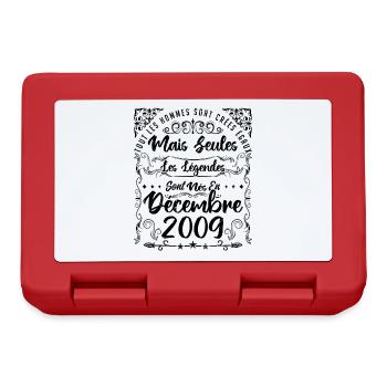 Légendes Sont Nées En Décembre 2009, Anniversaire - Boîte à goûter - rouge - Devant