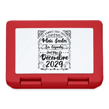 Légendes Sont Nées En Décembre 1929, Anniversaire - Boîte à goûter - rouge - Devant