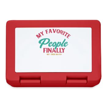 My favorite people have finally settled for the - Lunchbox - red - Front