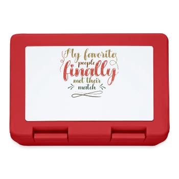 My favorite people have finally settled for the - Lunchbox - red - Front