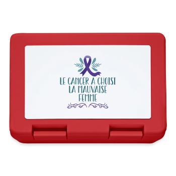 Le Cancer A Choisi La Mauvaise Femme, Octobre Rose - Boîte à goûter - rouge - Devant