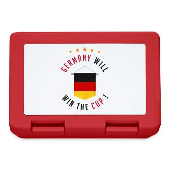 Deutschland wird den Pokal gewinnen! - Brotdose - Rot - Vorne