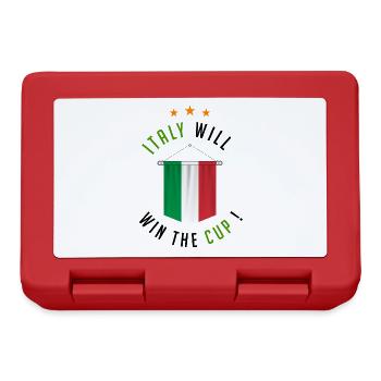 Italy Will Win The Cup ! - Boîte à goûter - rouge - Devant