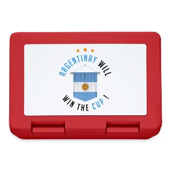 Argentinien wird den Pokal gewinnen! - Brotdose - Rot - Vorne