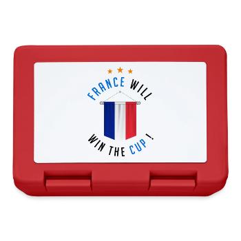 Frankreich wird den Pokal gewinnen! - Brotdose - Rot - Vorne