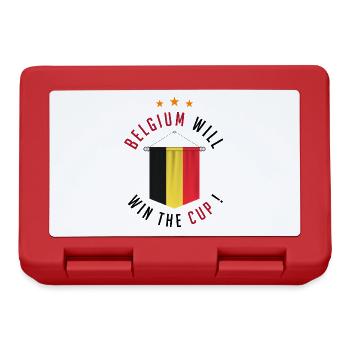 Belgium Will Win The Cup ! - Boîte à goûter - rouge - Devant
