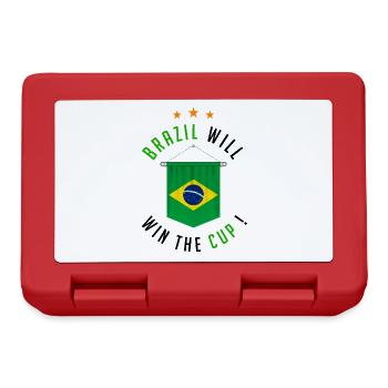 Brasilien wird den Pokal gewinnen! - Brotdose - Rot - Vorne