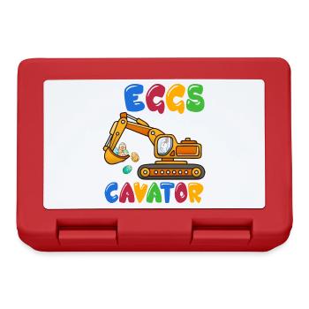 Funny EggsCavator Happy Easter Excavator Egg Kids - Lunchbox - red - Front