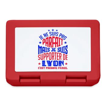Cadeau Supporter de Lyon Foot - Boîte à goûter - rouge - Devant