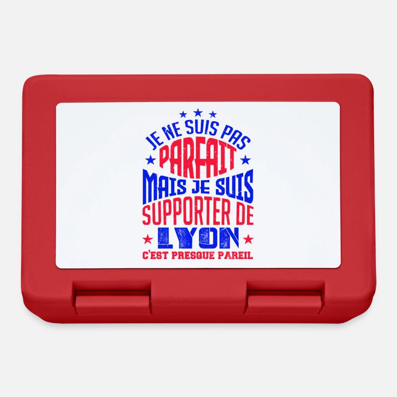 Cadeau Supporter de Lyon Foot - Boîte à goûter - rouge