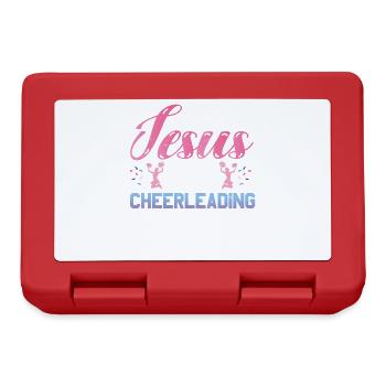 This girl runs on Jesus and cheers the - Lunchbox - red - Front