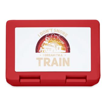 I don't snore, I dream, I'm a train - Lunchbox - red - Front