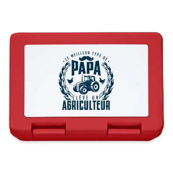 Le Meilleur Type de papa élève un agriculteur - Boîte à goûter - rouge - Devant