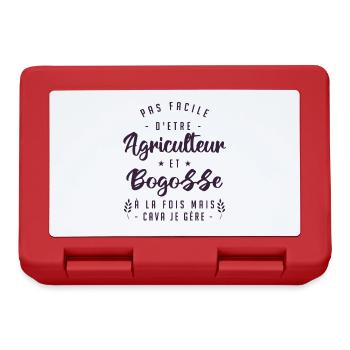 Agriculteur Bogosse Humour | cadeau d'anniversaire - Boîte à goûter - rouge - Devant