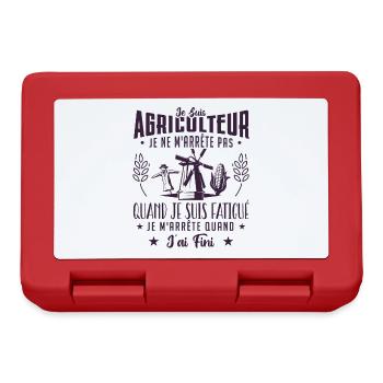 Je suis agriculteur | Agriculture | Ferme | Paysan - Boîte à goûter - rouge - Devant