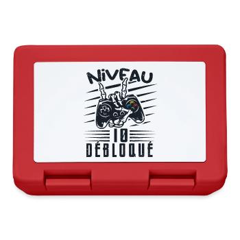 Niveau 10 Débloqué | cadeau de joueur - Boîte à goûter - rouge - Devant