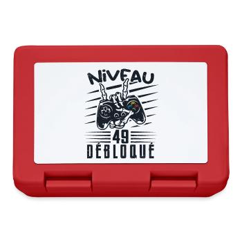 Niveau 49 Débloqué | cadeau de joueur - Boîte à goûter - rouge - Devant