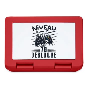 Niveau 70 Débloqué | cadeau de joueur - Boîte à goûter - rouge - Devant