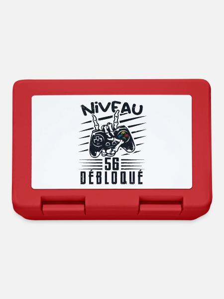 Niveau 56 Débloqué | cadeau de joueur - Boîte à goûter - rouge