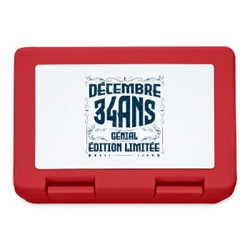 DÉCEMBRE 34 Ans | Édition limitée - Boîte à goûter - rouge - Devant