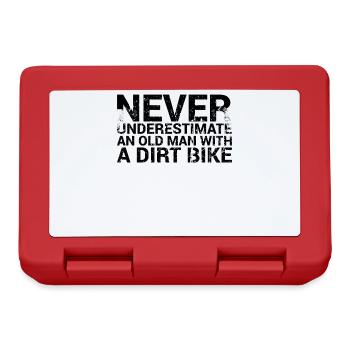 Never underestimate an old man with a - Lunchbox - red - Front