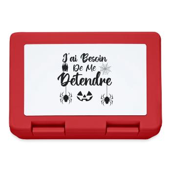 J’ai besoin de me détendre - Boîte à goûter - rouge - Devant