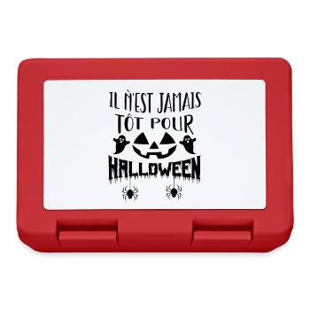 Il n’est jamais tôt pour Halloween - Boîte à goûter - rouge - Devant