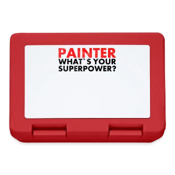 Painter Was Ist Ihr Supermacht-design Für Painter? - Brotdose - Rot - Vorne