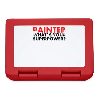 Painter Was Ist Ihr Supermacht-design Für Painter? - Brotdose - Rot - Vorne