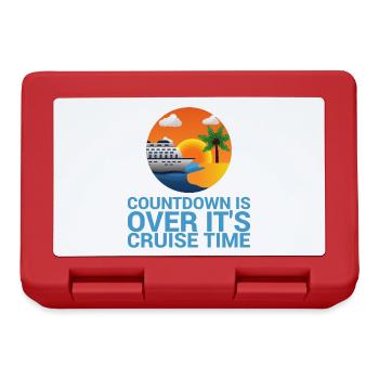 Der Countdown Ist Vorbei, Es Ist Kreuzfahrtzeit - Brotdose - Rot - Vorne