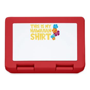 Ceci est mon design de fleur de chemise hawaïenne pour - Boîte à goûter - rouge - Devant